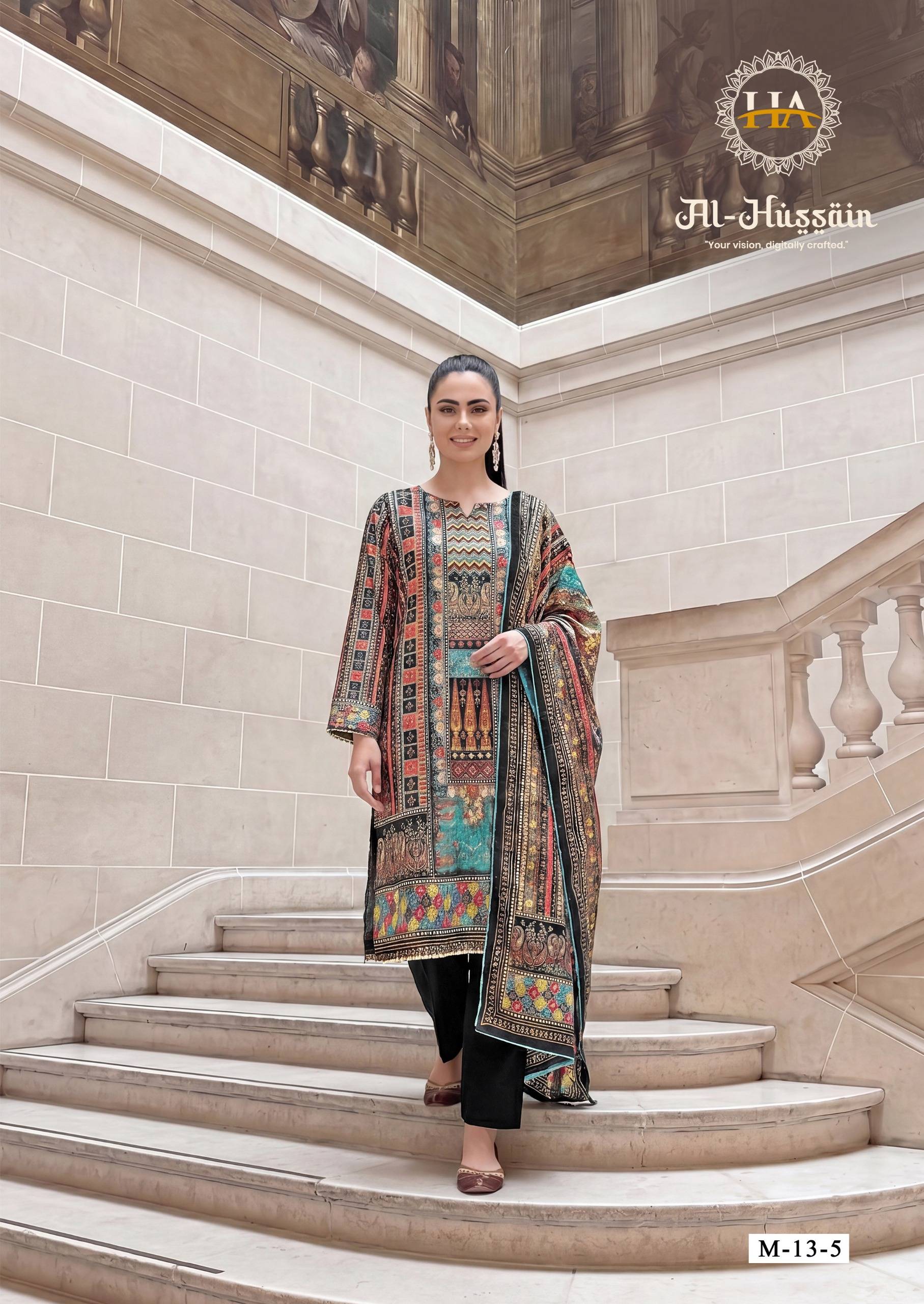 AL HUSSAIN By Alok Suit Beautiful Festive Suits Stylish Fancy Colorful Casual Wear & Ethnic Wear Pure jam Print Dresses At Wholesale Price